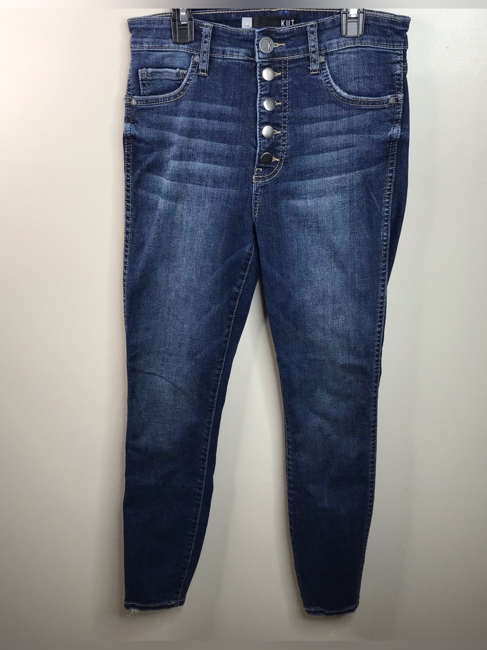 Kut from the Kloth Connie High-Rise Button-Fly Skinny Jeans Sz 2